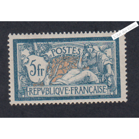 Timbre n°123 nuance clair Type Merson-  Neuf** - cote 425 Euros lartdesgents.fr