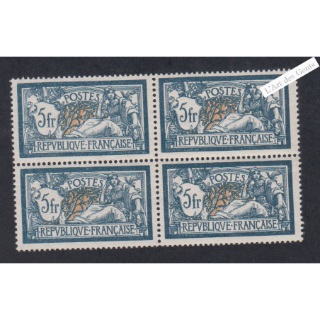 Bloc de 4 Timbres n°123  Type Merson-  Neufs** - cote 1480 Euros lartdesgents.fr