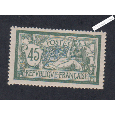 Timbre n°143c - teinte de fond déplacée - Type Merson -  Neuf** - cote 250 Euros lartdesgents.fr