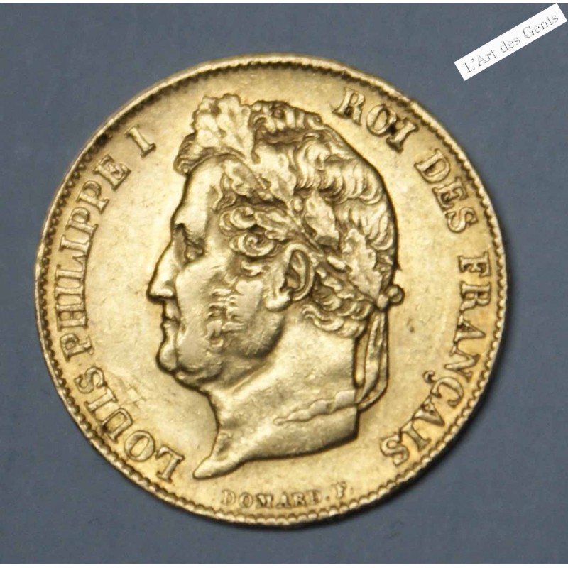 20 FRANCS OR 1839 A PARIS - L.PHILIPPE (RESA FREDERIC SEULEMENT)