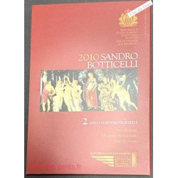 Coffret BU 2€ San Marino 2010 SANDRO BOTTICELLI, lartdesgents.fr
