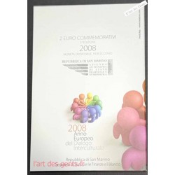 Coffret BU 2€ San Marino 2008 ANNEE EUROPEENNE, lartdesgents.fr