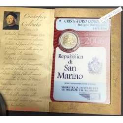 Coffret BU 2€ San Marino 2006 Cristophe COLOMB, lartdesgents.fr