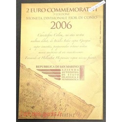 Coffret BU 2€ San Marino 2006 Cristophe COLOMB, lartdesgents.fr