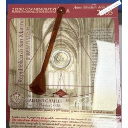 Coffret BU 2€ San Marino 2005 GALILEO GALILEI, lartdesgents.fr