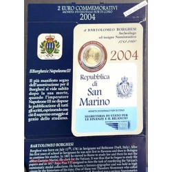 Coffret BU 2€ San Marino 2004 Bartolomeo Borghesi, lartdesgents.fr
