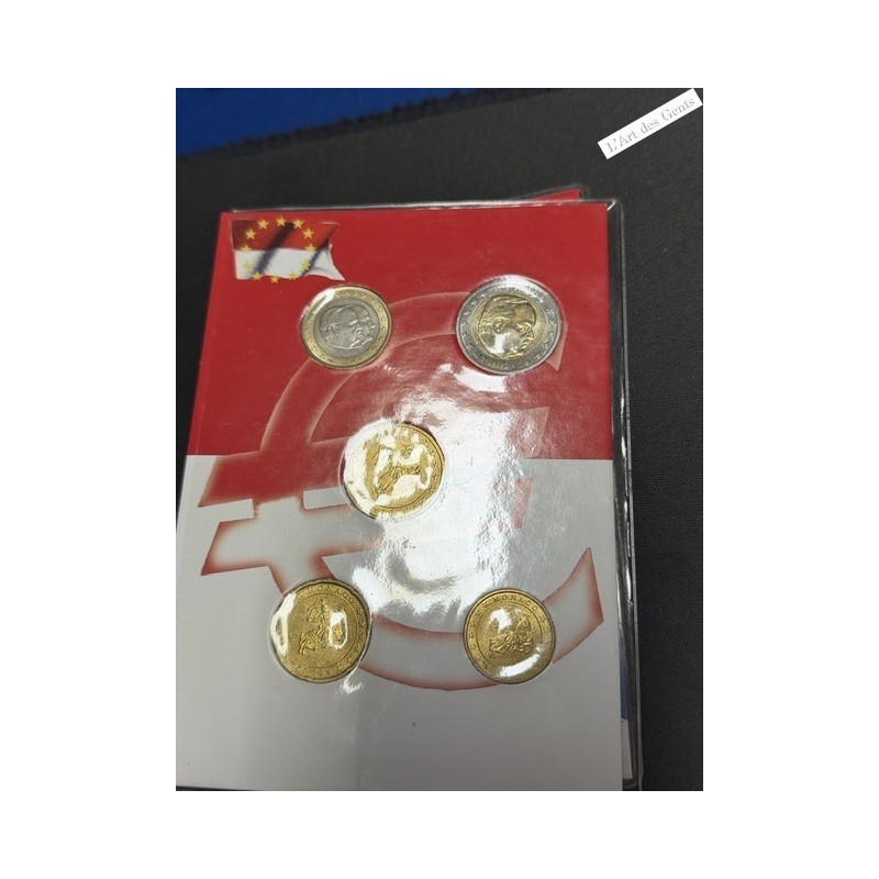 SERIE EURO MONACO 2002 NEUF 10 CENT à 2 € (5 MONNAIES), lartdesgents.fr