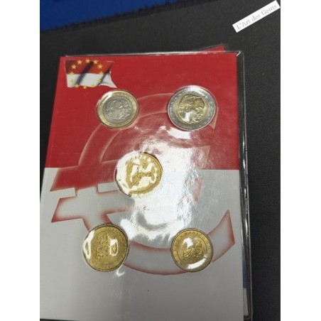 SERIE EURO MONACO 2002 NEUF 10 CENT à 2 € (5 MONNAIES), lartdesgents.fr