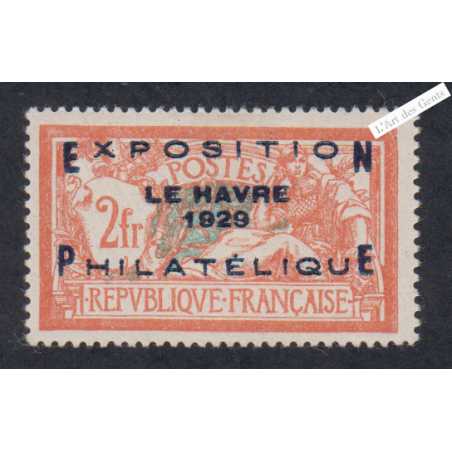 Timbre n°257A - Type Merson -  Neuf** Signé - Cote 1650 Euros - lartdesgents.fr