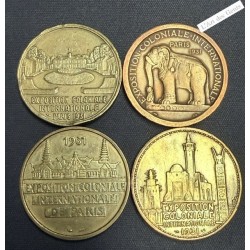 Jetons 1931 AMERIQUE, AFRIQUE, ASIE, OCEANIE- EXP. COLONIALE INTERNATIONALE 1931,  lartdesgents.fr