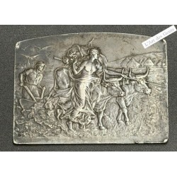PLAQUE, en argent Concours petite culture BEL-ABBES 1914,  lartdesgents.fr