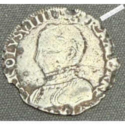 CHARLES VIIII - Demi teston d'argent 1562 aux 2 C, lartdesgents.fr