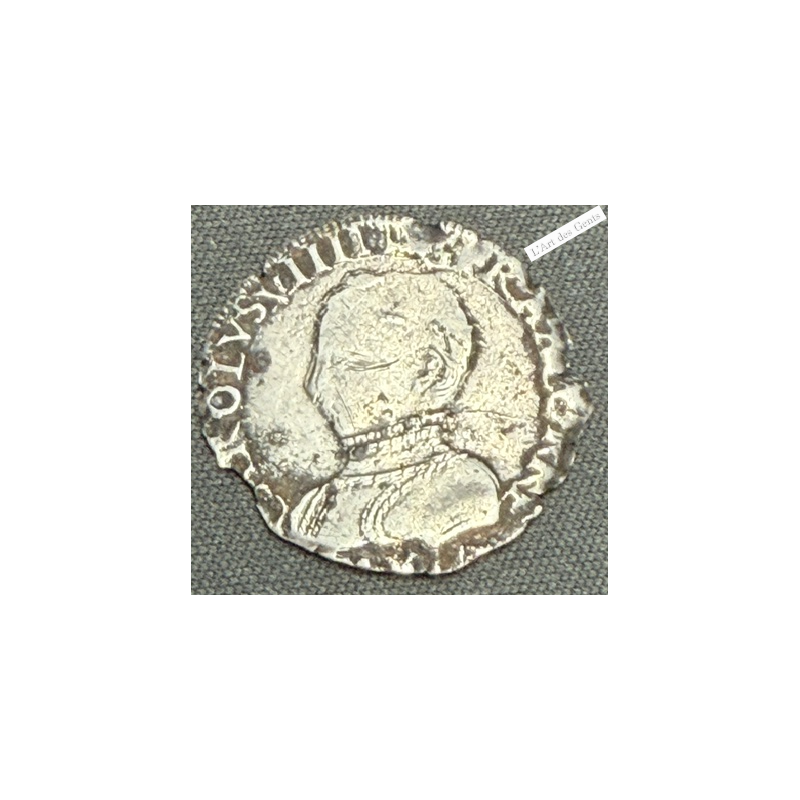 CHARLES VIIII - Demi teston d'argent 1562 aux 2 C, lartdesgents.fr