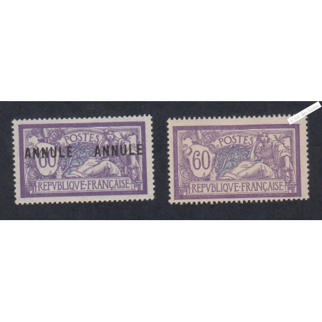 Timbres n°144 et n°144-CI 1 signé - Type Merson -  Neufs** - lartdesgents.fr