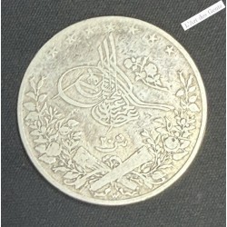 EGYPTE, 20 QIRSH Argent Abdul Hamid II an 10 AH 1293 1891 Misr, lartdesgents.fr