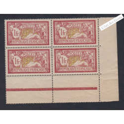 Bloc de 4 Timbres n°121f - GC- Merson - Neufs** - Signés - cote 1200 Euros - lartdesgents.fr