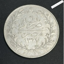 EGYPTE, 20 QIRSH Argent Muhammad V AH 1327 an 6 1914 Heaton, lartdesgents.fr