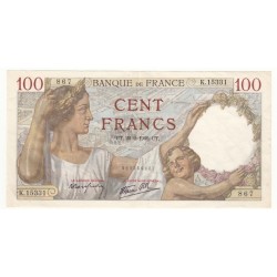 100 Francs Sully 26-09-1940  SUP+  Fayette 26.38