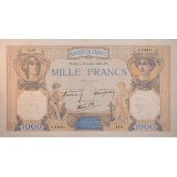 1000 Francs Cérès et Mercure 18-07-40 TTB