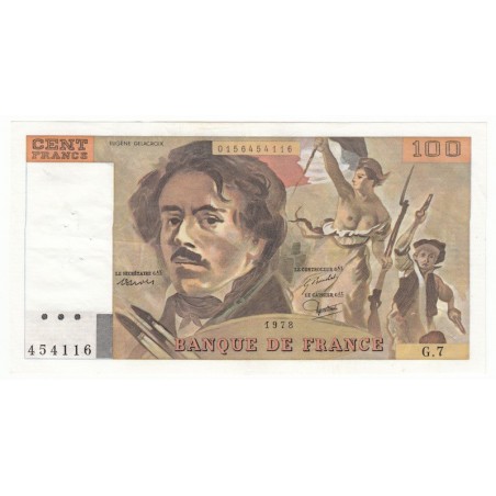 100 Francs Delacroix 1978 TTB