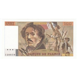 100 Francs Delacroix 1980 SPL Fayette 69.4a