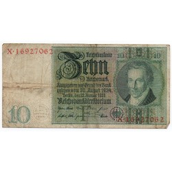 ALLEMAGNE 10 Reichsmark 22 Janvier 1929 TB Ros 173