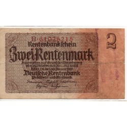 ALLEMAGNE 2 Rentenmark 30 Janvier 1937 TB Ros 167E